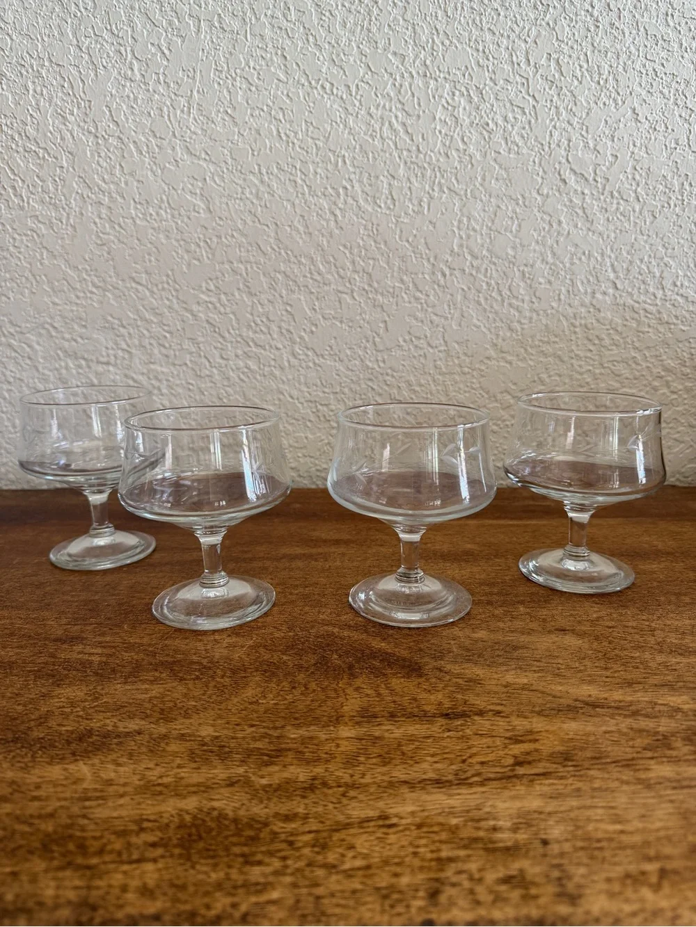 Princess House Heritage Brandy Sherbet Dessert Shrimp Glasses 4 Vintage Glass